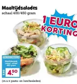 Boon`s Markt Maaltijdsalades schaal 400/450 gram aanbieding