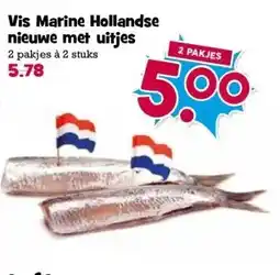 Boon`s Markt Vis Marine Hollandse nieuwe met uitjes 2 pakjes à 2 stuks aanbieding