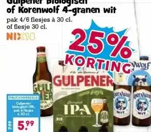 Boon`s Markt Gulpener biologisch of Korenwolf 4-granen wit aanbieding