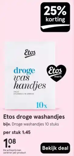 Etos Etos droge was handjes aanbieding