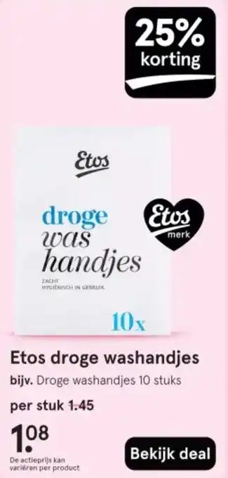 Etos Etos droge was handjes aanbieding