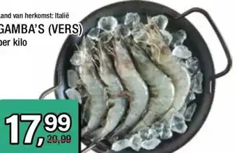 Amazing Oriëntal Land van herkomst: Italië GAMBA'S (VERS) aanbieding