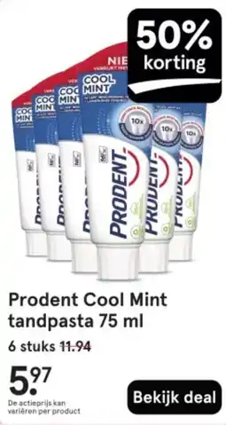 Etos Prodent Cool Mint tandpasta aanbieding