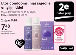 Etos Etos condooms, massageolie en glijmiddel aanbieding