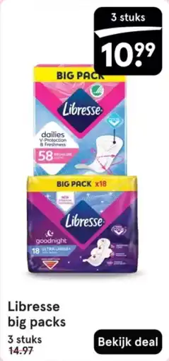 Etos Libresse big packs aanbieding