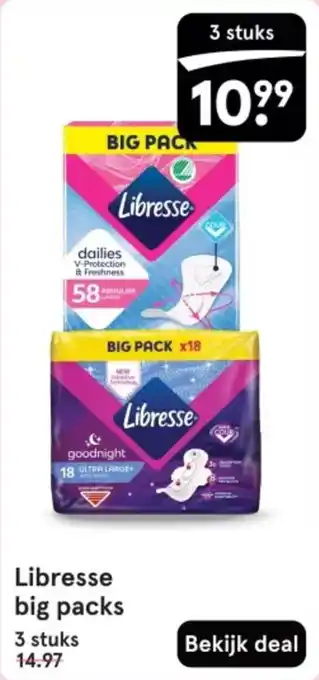 Etos Libresse big packs aanbieding