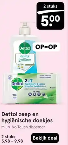 Etos Dettol zeep en hygiënische doekjes aanbieding
