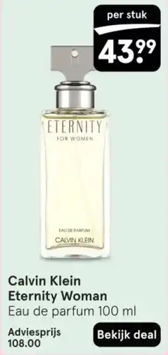 Etos Calvin Klein Eternity Woman aanbieding