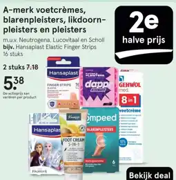Etos A merk voetcrèmes, blarenpleisters, likdoorn pleisters en pleisters aanbieding
