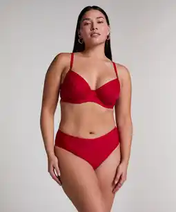 Hunkemoller Hunkemöller Luna Rio Midi Bikinibroekje Rood aanbieding