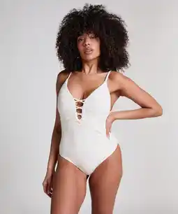 Hunkemoller Hunkemöller Gehaakt badpak Wit aanbieding