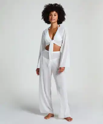 Hunkemoller Hunkemöller Gebreide Strandbroek Wit aanbieding
