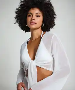 Hunkemoller Hunkemöller Gebreide strandtop Wit aanbieding