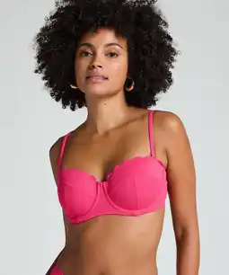 Hunkemoller Hunkemöller Voorgevormde beugel bikinitop Scallop Cup E + Roze aanbieding