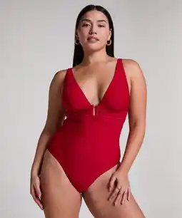 Hunkemoller Hunkemöller Badpak Shaping Luna Rood aanbieding