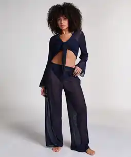 Hunkemoller Hunkemöller Gebreide Strandbroek Blauw aanbieding