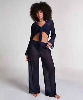 Hunkemoller Hunkemöller Gebreide Strandbroek Blauw aanbieding