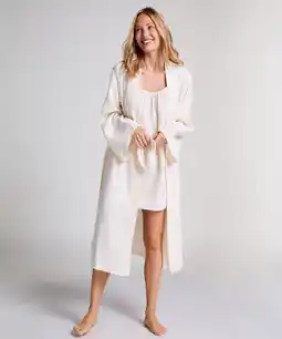 Hunkemoller Hunkemöller Mousseline Badjas Lang Wit aanbieding