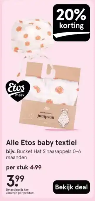 Etos Alle Etos baby textiel aanbieding