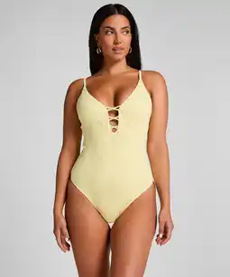 Hunkemoller Hunkemöller Gehaakt badpak Geel aanbieding
