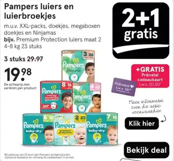 Etos Pampers luiers en luierbroekjes aanbieding