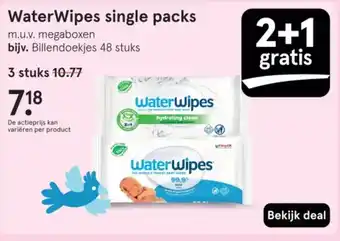 Etos WaterWipes single packs aanbieding