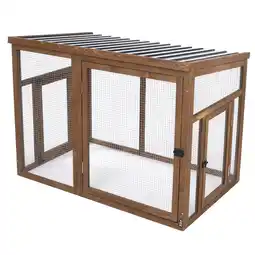 Zooplus Teelt: TIAKI houten buitenverblijf 116x78x89,8cm kippen aanbieding