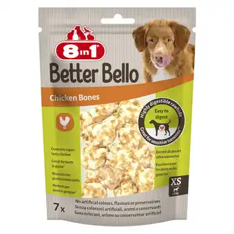 Zooplus Dubbelpak: 2x7 stuks 8in1 Better Bello kippenbotten maat XS hondensnacks aanbieding