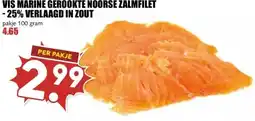 MCD Supermarkt VIS MARINE GEROOKTE NOORSE ZALMFILET - 25% VERLAAGD IN ZOUT aanbieding