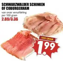 MCD Supermarkt SCHWARZWALDER SCHINKEN OF COBURGERHAM aanbieding