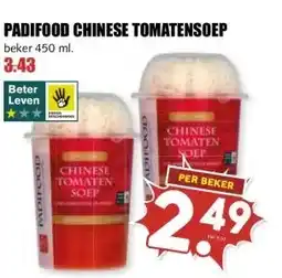 MCD Supermarkt PADIFOOD CHINESE TOMATENSOEP aanbieding