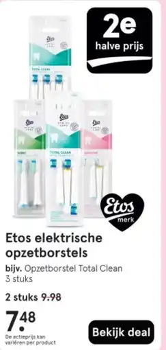 Etos Etos elektrische opzetborstels aanbieding