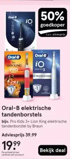 Etos Oral-B elektrische tandenborstels aanbieding