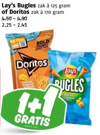 Poiesz Lay's Bugles of Doritos aanbieding