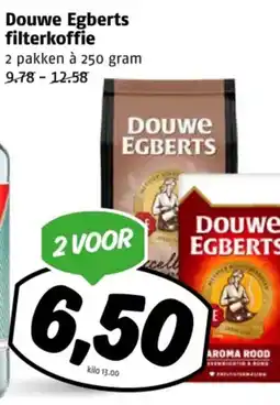 Poiesz Douwe Egberts filterkoffie aanbieding