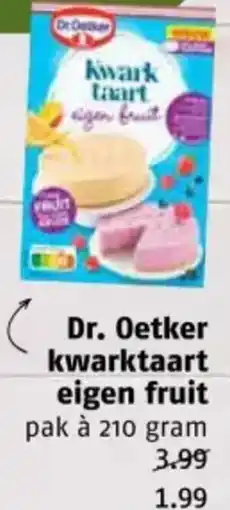 Poiesz Dr. Oetker kwarktaart eigen fruit aanbieding