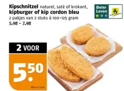Poiesz Kipschnitzel kipburger of kip cordon bleu aanbieding