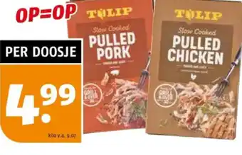 Poiesz Tulip pulled pork of pulled chicken aanbieding