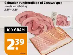 Poiesz Gebraden runderrollade of Zeeuws spek aanbieding