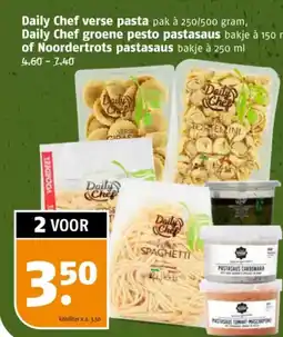 Poiesz Daily Chef verse pasta Daily Chef groene pesto pastasaus of Noordertrots pastasaus aanbieding