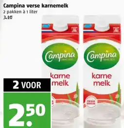 Poiesz Campina verse karnemelk aanbieding