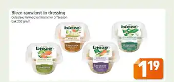 Lekker Makkelijk Bieze Rauwkost In Dressing Coleslaw, Farmer, Komkommer Of Season 250g aanbieding