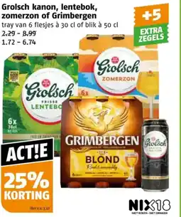 Poiesz Grolsch kanon, lentebok, zomerzon of Grimbergen aanbieding