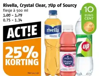 Poiesz Rivella, Crystal Clear, 7Up of Sourcy aanbieding