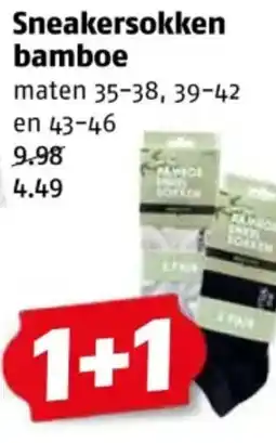 Poiesz Sneakersokken bamboe aanbieding