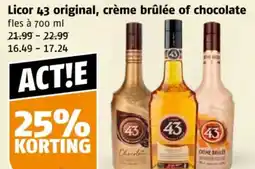 Poiesz Licor 43 original, crème brûlée of chocolate aanbieding