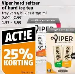Poiesz Viper hard seltzer of hard ice tea aanbieding