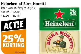 Poiesz Heineken of Birra Moretti aanbieding