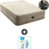 Praxis Intex Luchtbed - 2-Persoons - 152 x 203 x 46 cm - Beige - Inclusief pomp - Accessoires CB21 aanbieding
