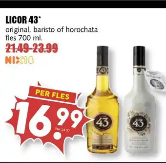 MCD Supermarkt Licor 43 Original, Baristo Of Horochata 700ml aanbieding